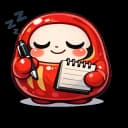 daruma mascot – sleeping